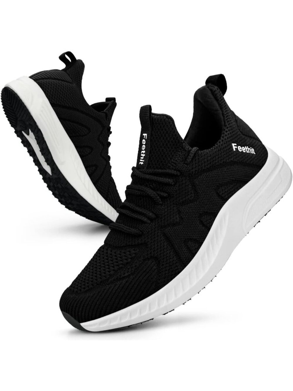 🆕Women's Black White Running Shoes Non Slip Gym Tennis Walking Workout Sneakers